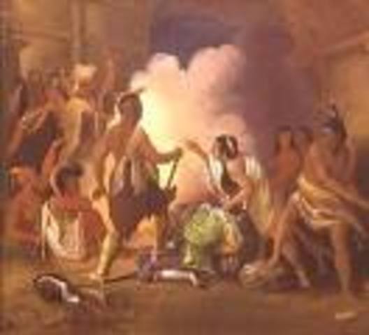 John Smith meets Pocahontas