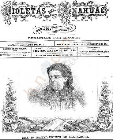 Revista femenina Violetas del Anáhuac
