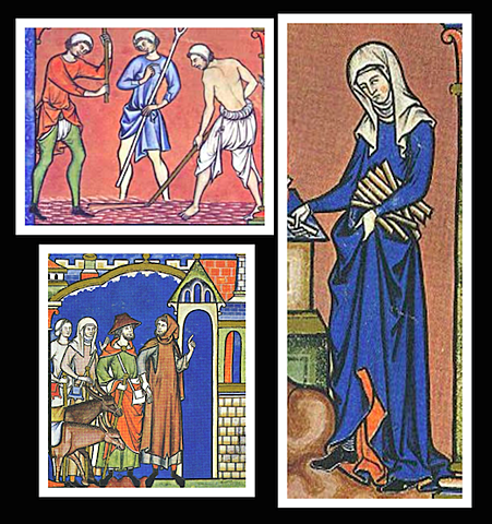 Las mujeres solo con camisa y calzas en la Edad Media