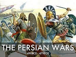 The Greeks fight the Persians in the Greek/Persian Wars.