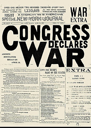 U.S declares War on Spain