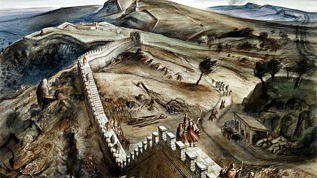 The Hadrian Wall is built