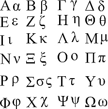 greek alphabet
