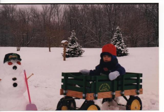 hace catorce anos  que jugé en el nieve por la primera vez.