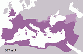 Rome splits into two empires