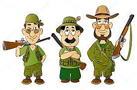 Three hunters