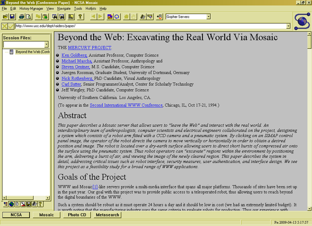 Mosaic Web Browser