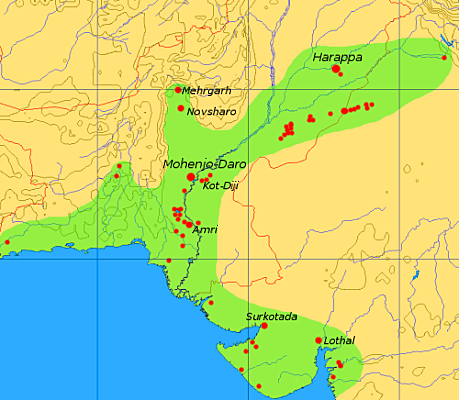 The Indus River Valley civilization begins to develop