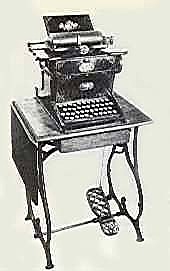 La maquina de escribir.