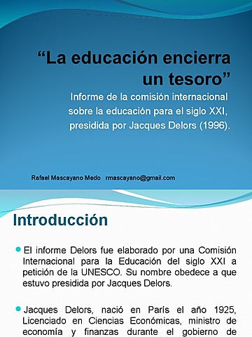 El Informe de la UNESCO sobre la Educación para el siglo XXI