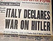 Italy declares war on Germany