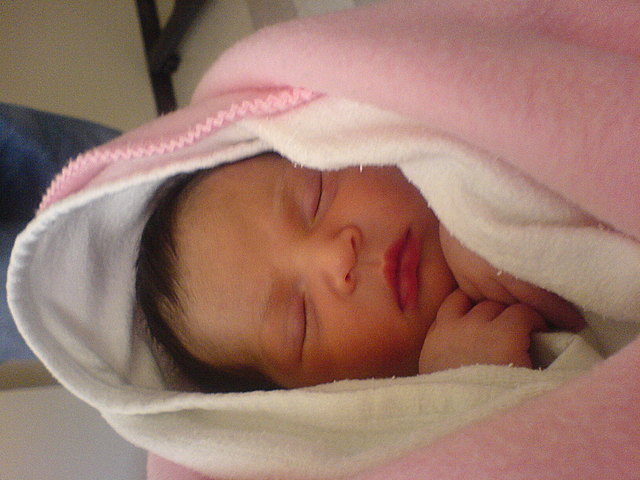 My sister was born
