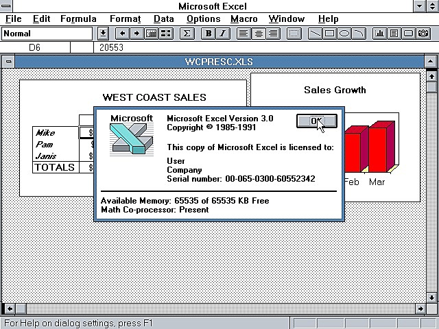 MICROSOFT EXCEL 3.0