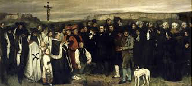 Gustavo courbet, a burial at ornans
