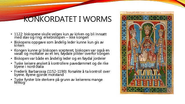 Konkordatet i Worms avslutter investiturstriden