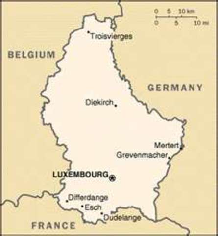 Defeat of the Netherlands, Belgium adn Luxemourg by Germany