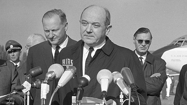 Rede aus Fernseh US-amerikanische Außenministe Dean Rusk