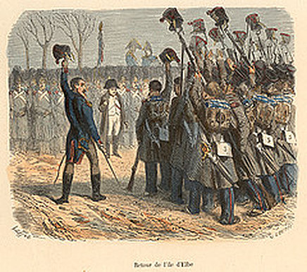 Napoleon reclaims throne (Beggining of the 100 days)