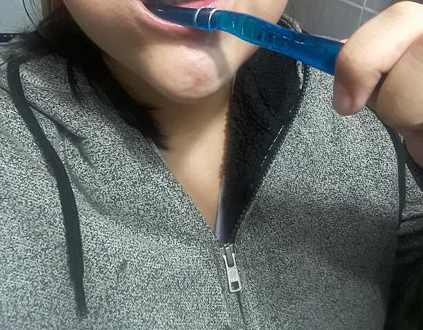 Normally i brush my teeth at 9:45 am