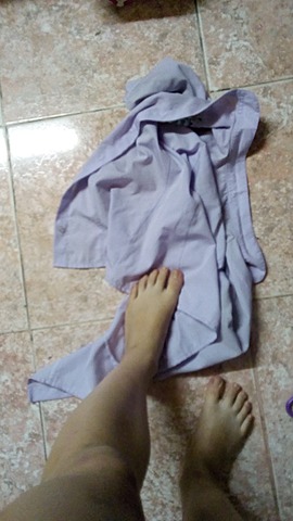 then, I take off my uniform