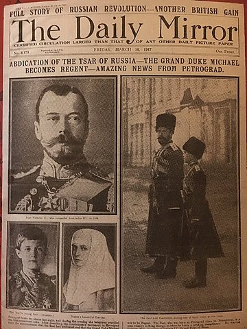 Czar Nicholas Abdicates the Throne