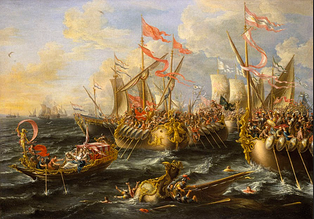 Octavian defeated Antony and Cleopatra in the sea Battle of Actium