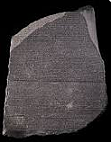 The Rosetta Stone is carved