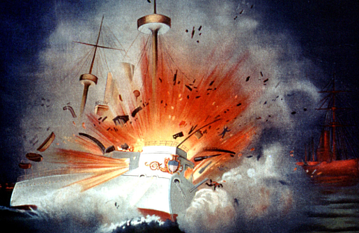 The explosion of the USS Maine