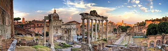 Rome and neighboring towns are ruled by the Etruscans. Rome grows from a village into a city