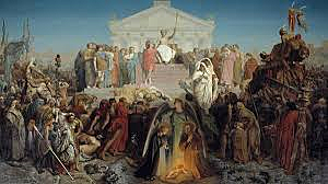 Mythical founding of Rome by Romulus and Remus