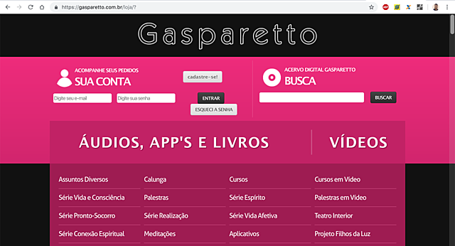 Lançamento da Loja Virtual Gasparetto