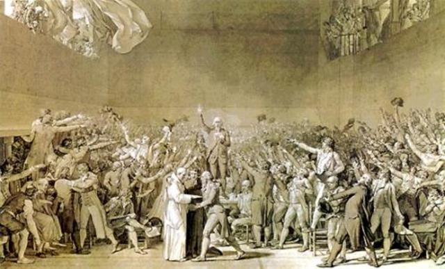 Robespierre aparece en la convención