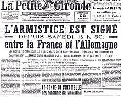 Pétain signe l'armistice avec l'Allemagne