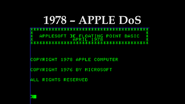 1978 – Apple DOS