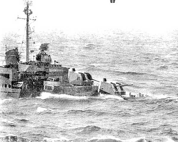 A typhoon approaching Japan prevents launching an attack with Little Boy.