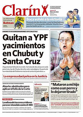 quitan yacimientos a YPF