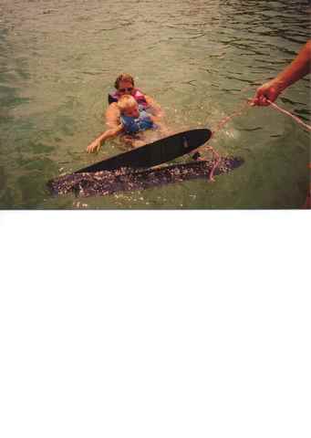 Yo puse unos esquis porla prima vez