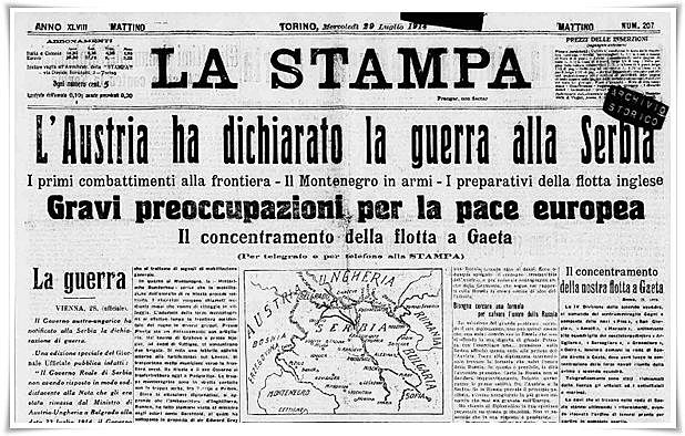 INIZIO 1° GUERRA MONDIALE