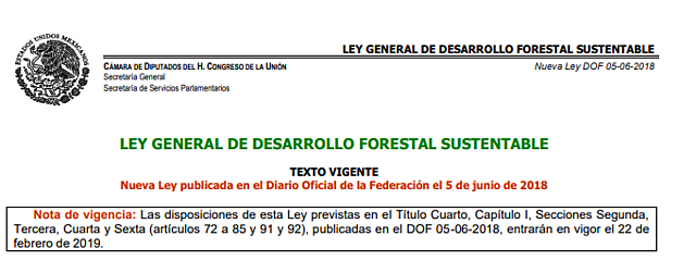 Ley General de Desarrollo Forestal Sustentable