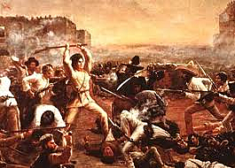 The Battle of the Alamo (Texas)