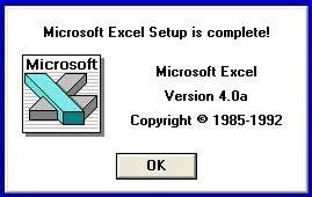 Microsoft Excel 4.0.