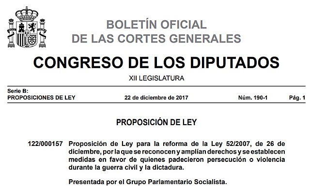 Aprobación de la Ley 52/2007