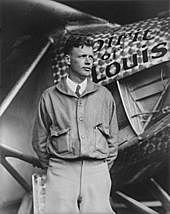 Charles Lindbergh makes the first solo nonstop transatlantic flight in his plane