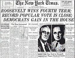 FDR Elected to a 4th Term