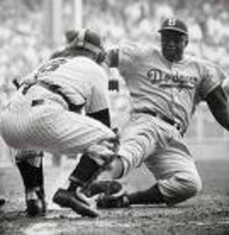 Jackie Robinson Breaks Color Barrier