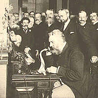 Alexander Graham Bell invents the telephone.