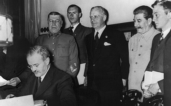 Hitler and Stalin sign Non-Aggression Pact (A social event)