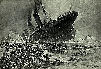 Titanic sinks