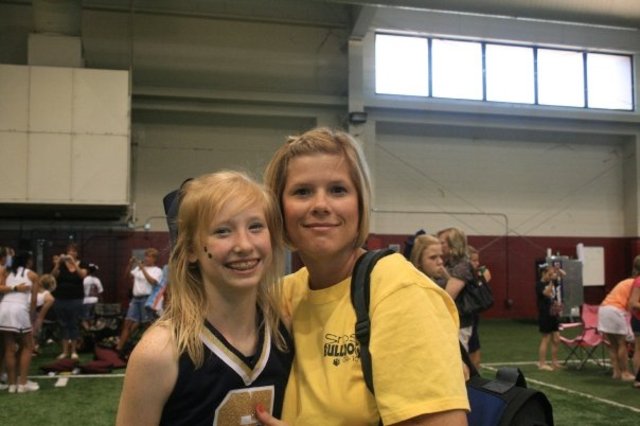 Randi and I in Tuscaloosa for cheer camp