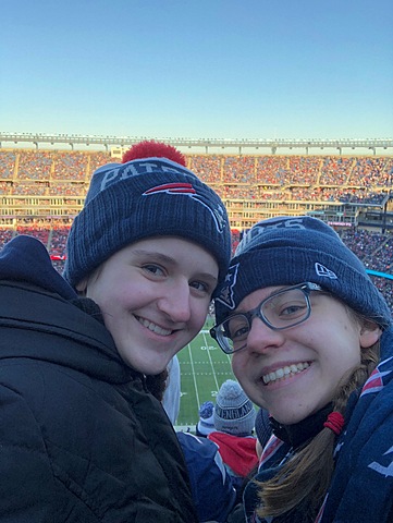 Fui a mi primer juego de fútbol americano de los Patriots